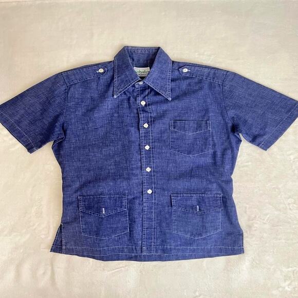Unique Vtg Kahala for McInerny Hawaiian Shirt Men's M Smock 60's Flare Collector - Picture 1 of 7